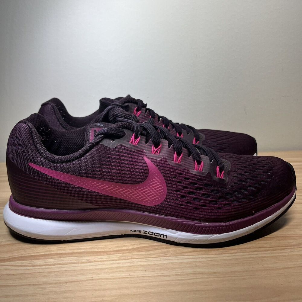 Nike Pegasus 34 Womens Size 8.5 Shoes Pink Black Athletic Running Sneakers